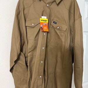 Wrangler Tan Cowboy Cut Shirt